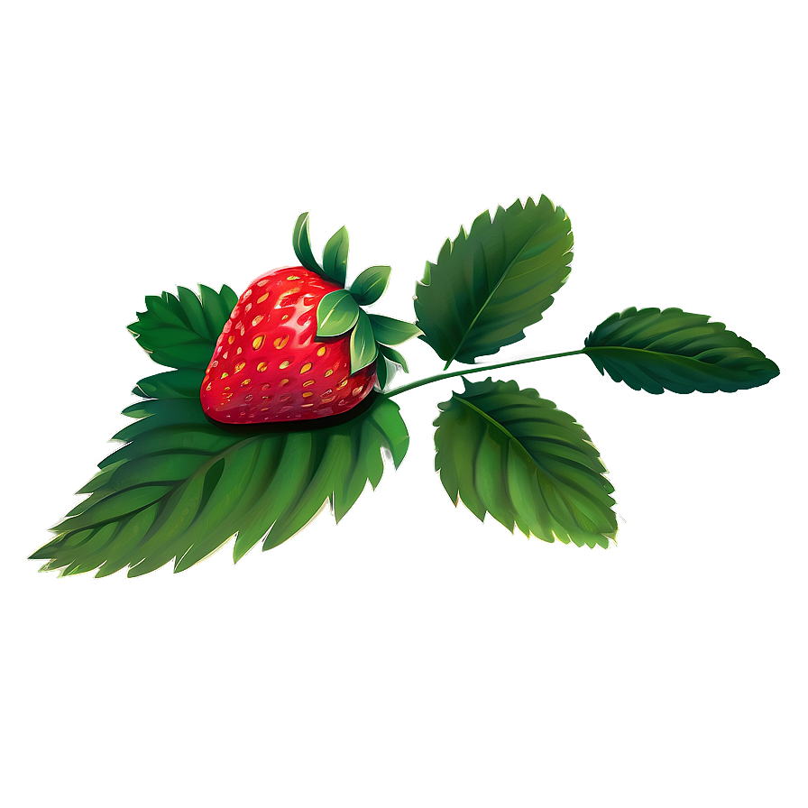 Strawberry With Leaves Png Lki97 PNG Image