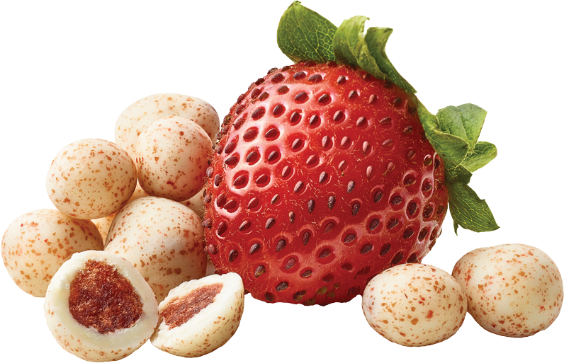 Strawberryand White Chocolate Balls PNG Image