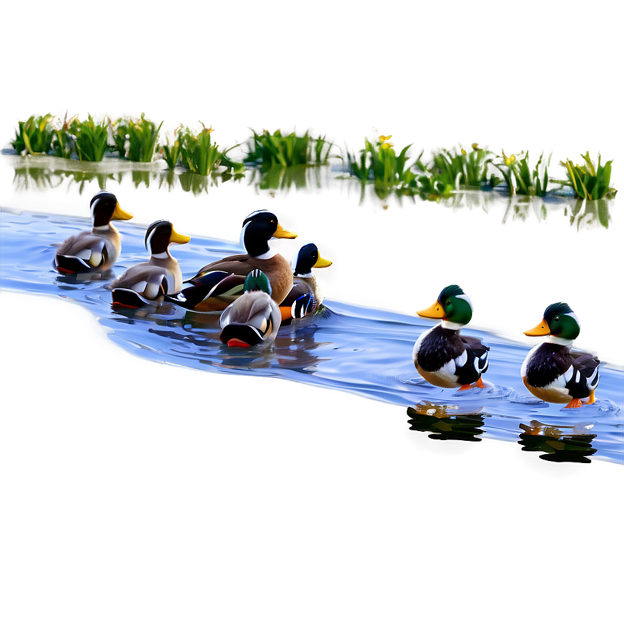 Stream With Ducks Png Jni64 PNG Image