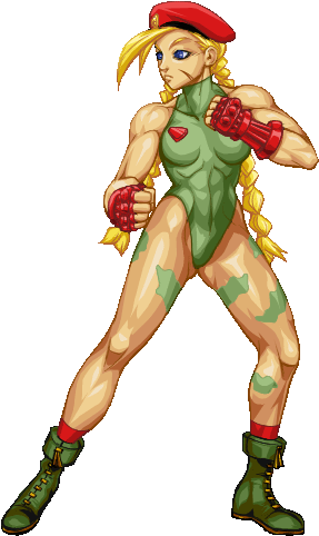 Street Fighter Character Cammy Posing PNG Image