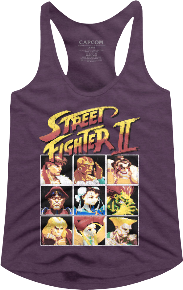 Street Fighter I I Tank Top Design PNG Image