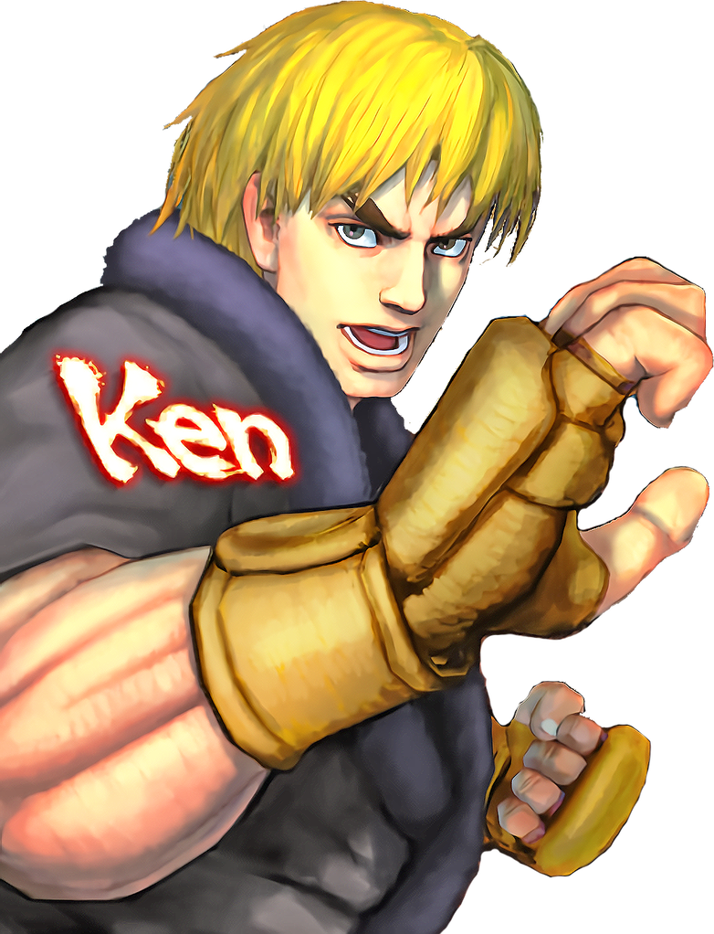 Street Fighter Ken Masters Readyfor Battle PNG Image