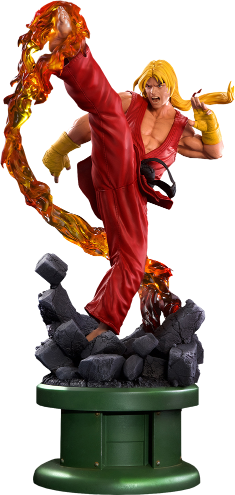 Street Fighter Ken Masters Statue PNG Image