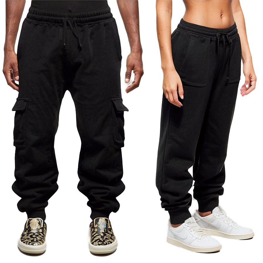 Street Style Black Sweatpants Png Fox24 PNG Image