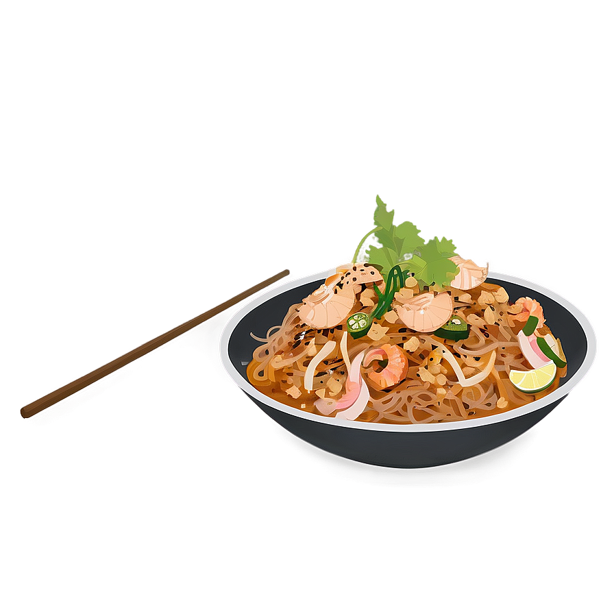 Street Style Pad Thai Png Elg PNG Image