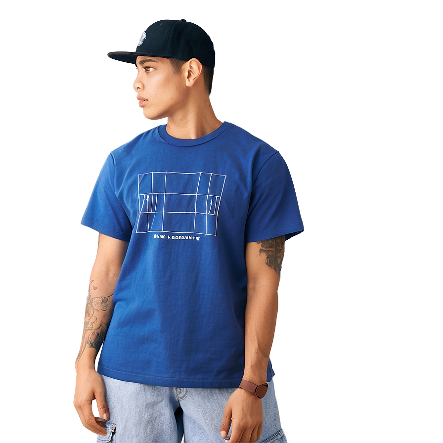 Streetwear T-shirt Blueprint Png 06282024 PNG Image