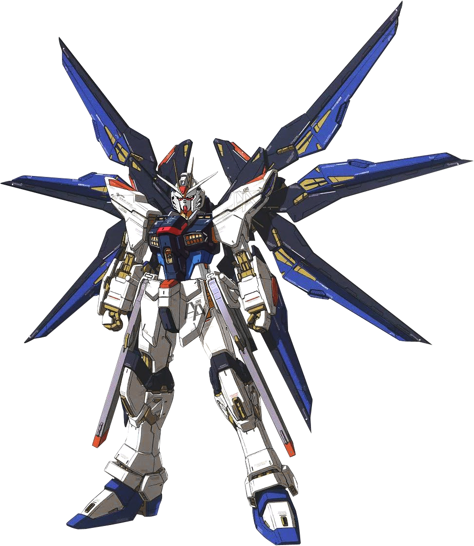 Strike Freedom Gundam Artwork PNG Image