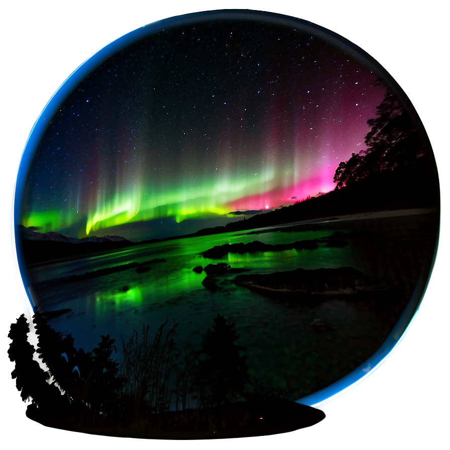 Striking Aurora Reflections Png Oln35 PNG Image