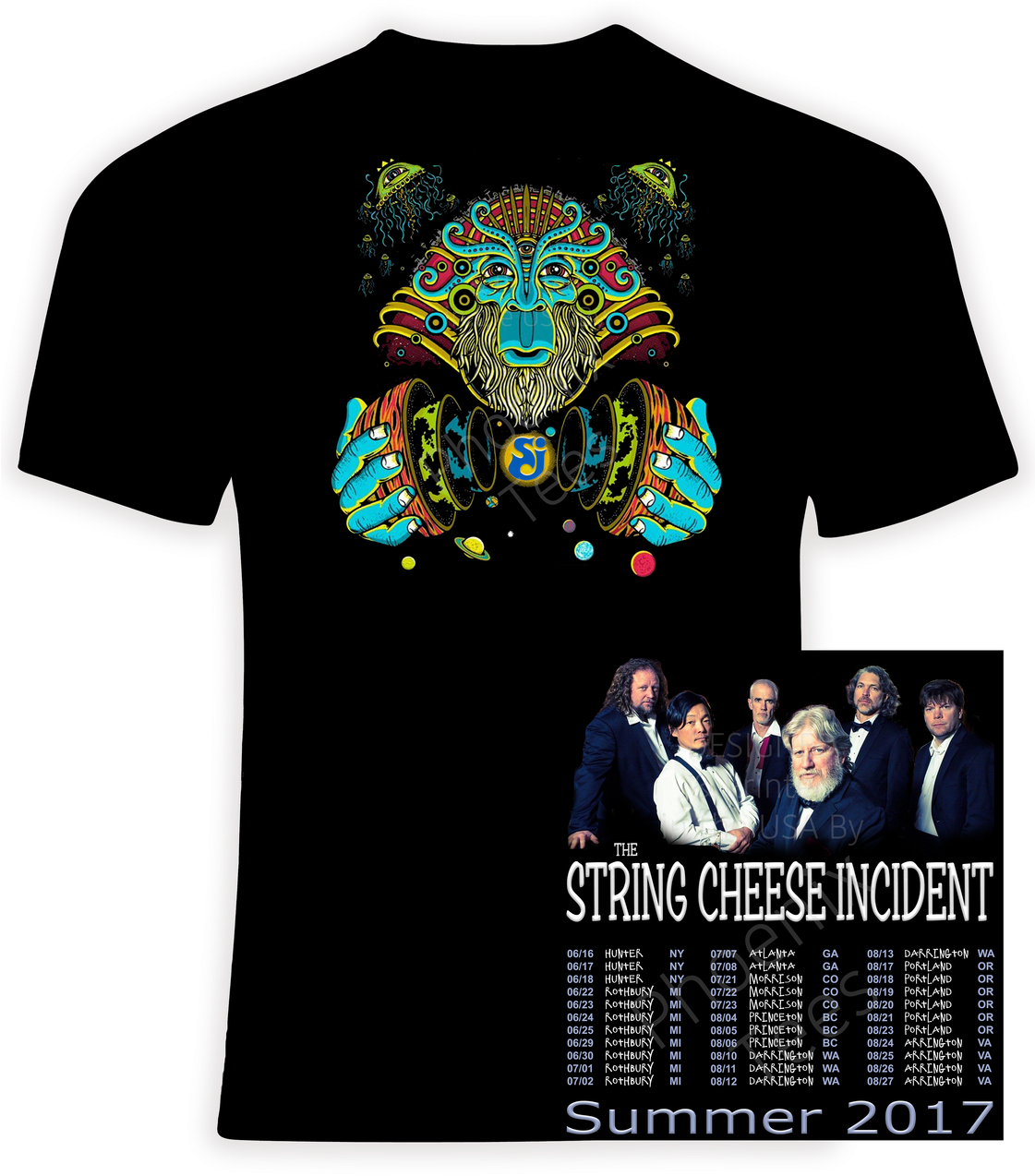 String Cheese Incident Summer Tour2017 Shirt PNG Image