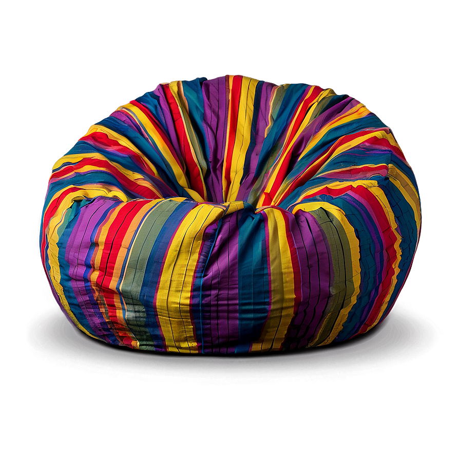 Striped Bean Bag Chair Png Olj PNG Image