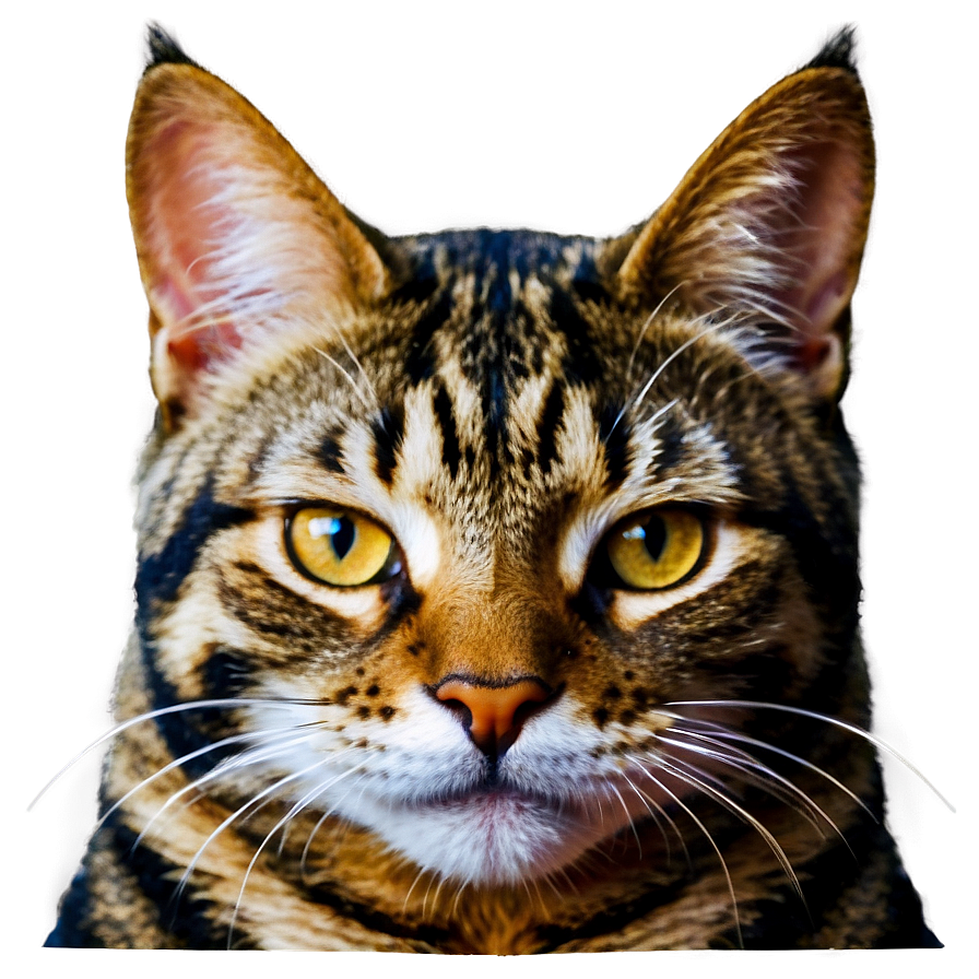 Striped Cat Face Png 8 PNG Image