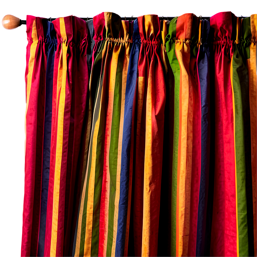 Striped Curtains Png Dws PNG Image