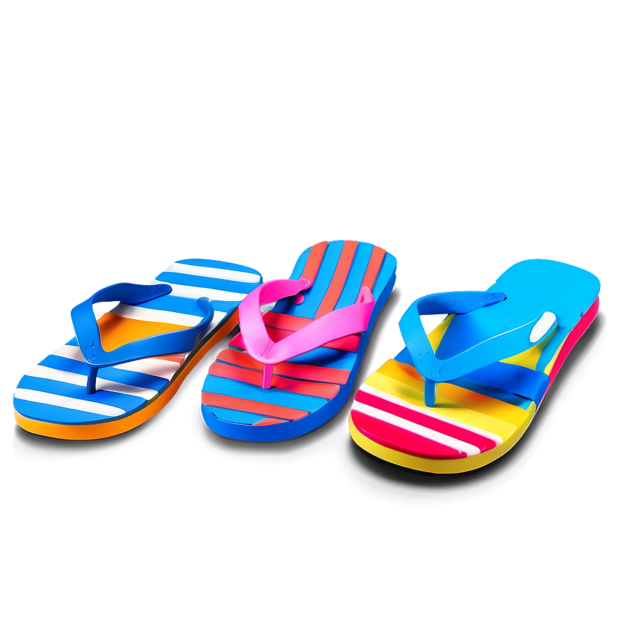 Striped Flip Flop Collection Png 06132024 PNG Image