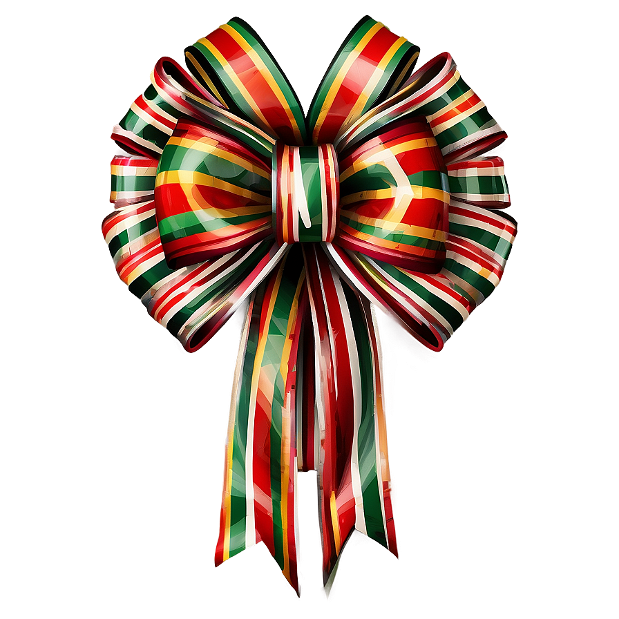 Striped Gift Bow Png 06132024 PNG Image