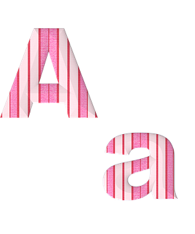 Striped Letter A Design PNG Image