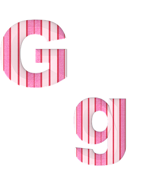 Striped Letter Gandg Design PNG Image