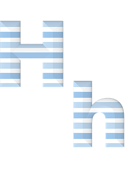 Striped Letter Illusion PNG Image