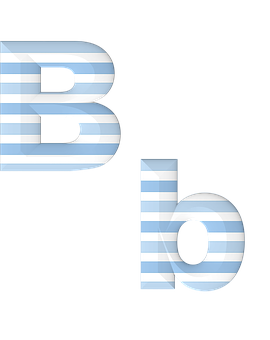 Striped Letter Illusion PNG Image