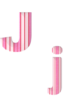 Striped Letter J Design PNG Image