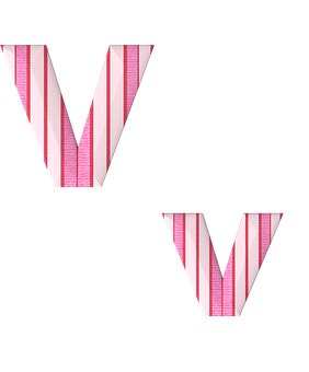 Striped Letter M Illusion PNG Image