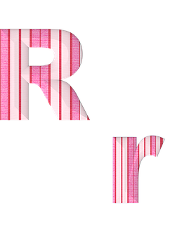 Striped Letter R Variations PNG Image