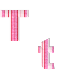 Striped Letter T Graphic PNG Image