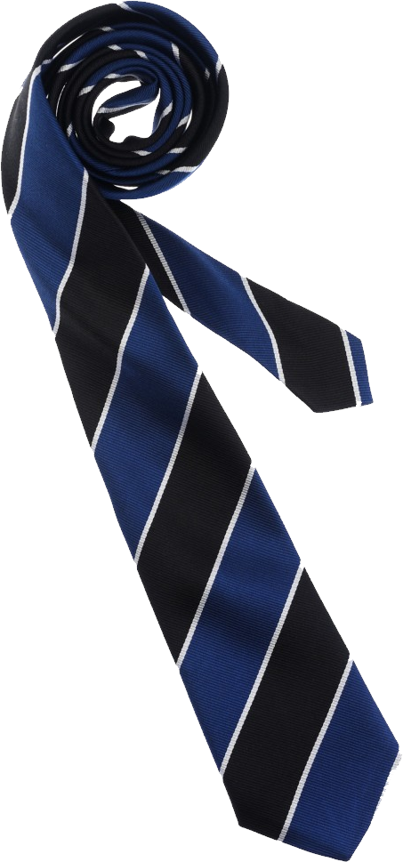 Striped Navy Blue Tie PNG Image