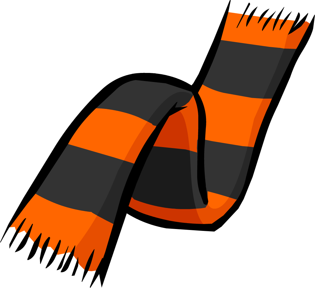 Striped Orange Black Scarf Vector PNG Image