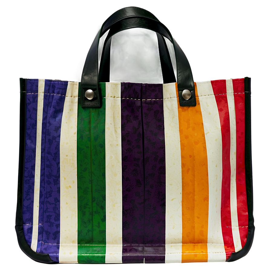 Striped Shopping Bag Png 18 PNG Image