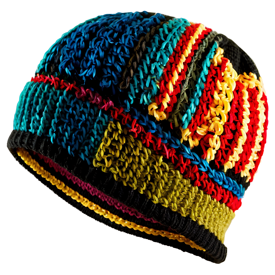 Striped Winter Hat Png Qnr PNG Image