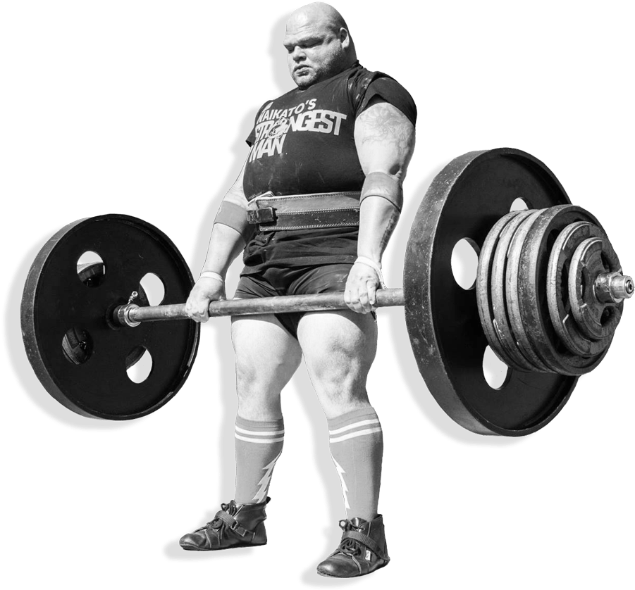 Strongman Deadlifting Heavy Weights PNG Image