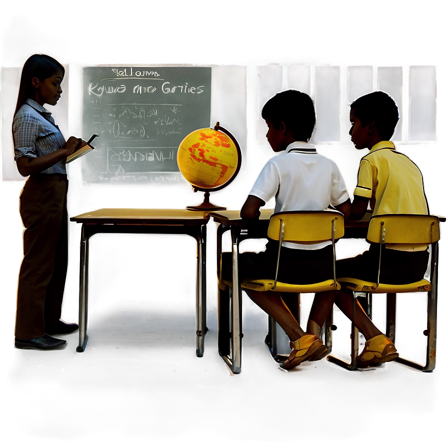 Student In Classroom Png Icu37 PNG Image