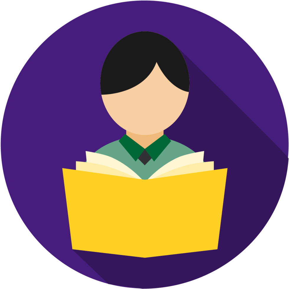 Student Reading Book Icon PNG Image