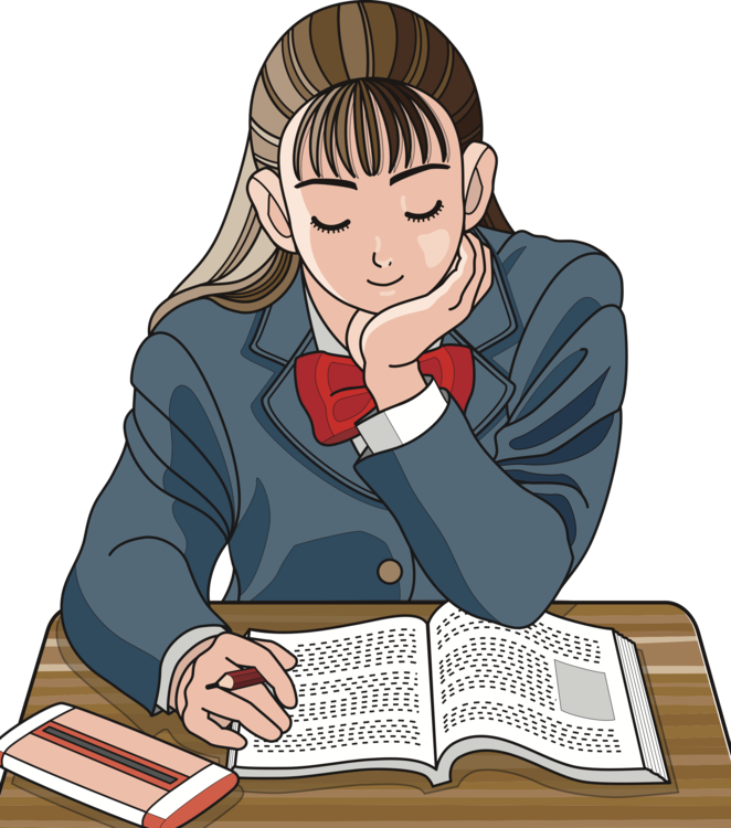 Student Studying Bible Clipart PNG Image