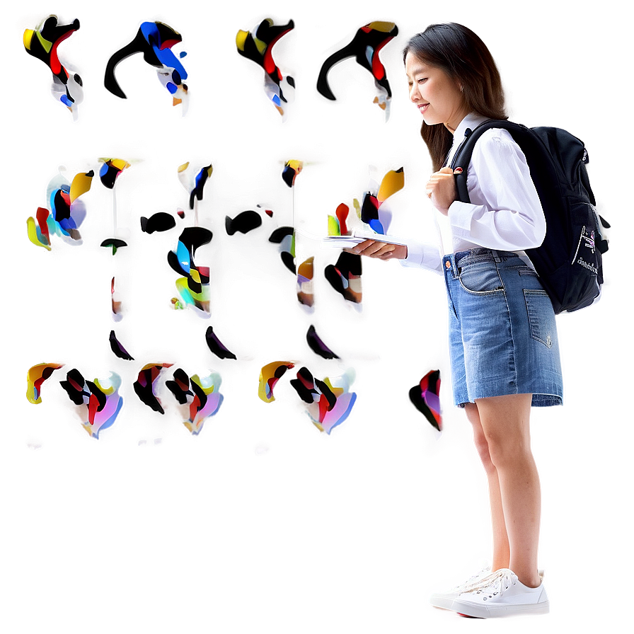 Student With Backpack Png 89 PNG Image