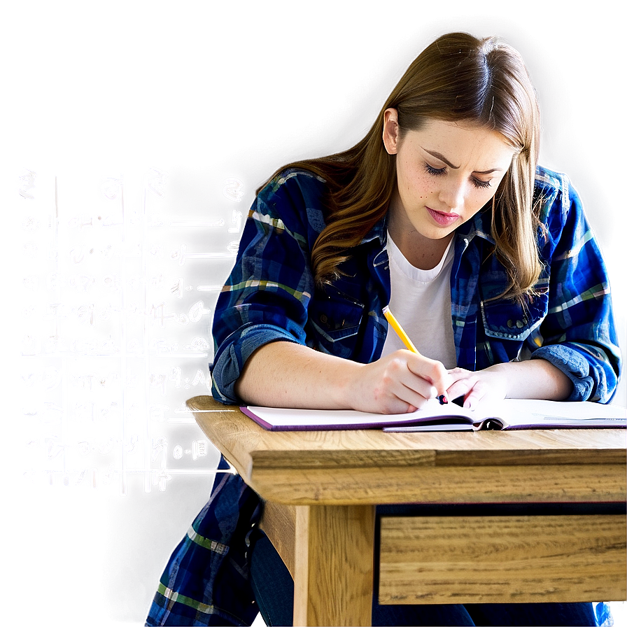 Student Writing Exam Png Sot86 PNG Image