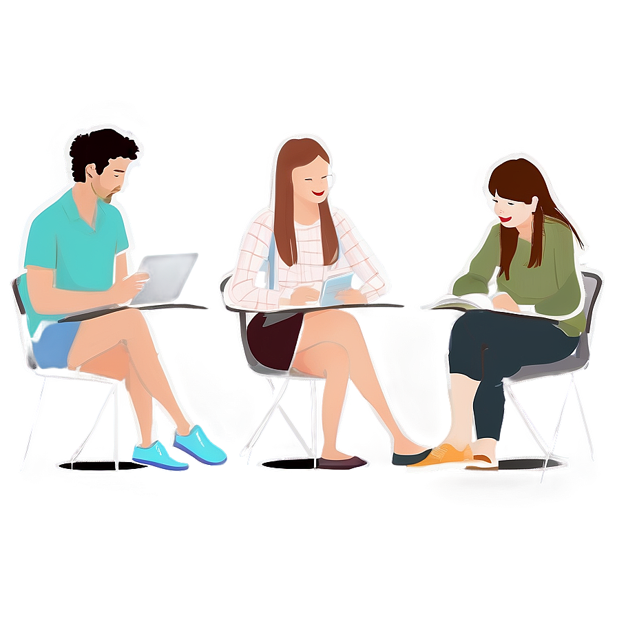 Study Group Illustration Png 21 PNG Image