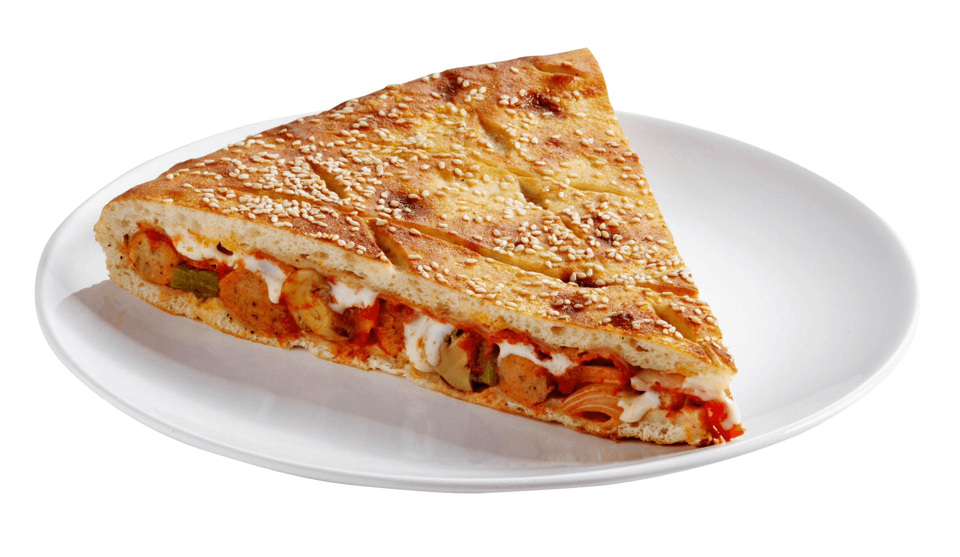 Stuffed Crust Pizza Slice PNG Image