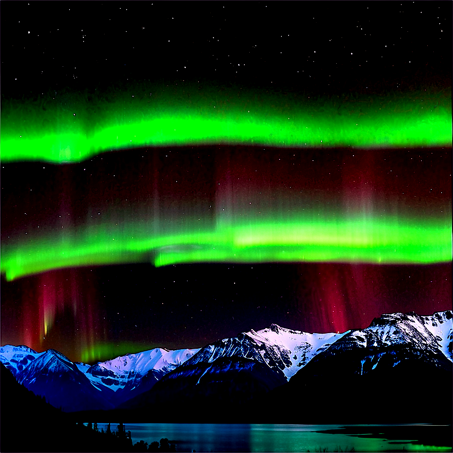 Stunning Aurora Boreal Panorama Png Pgl11 PNG Image