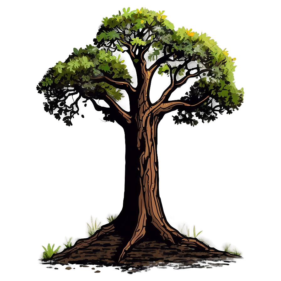 Sturdy Oak Tree Silhouette Png 41 PNG Image