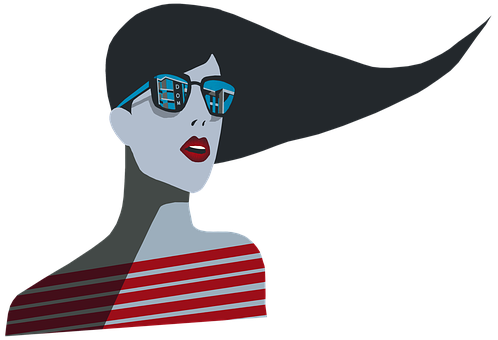 Stylish Abstract Woman Illustration PNG Image