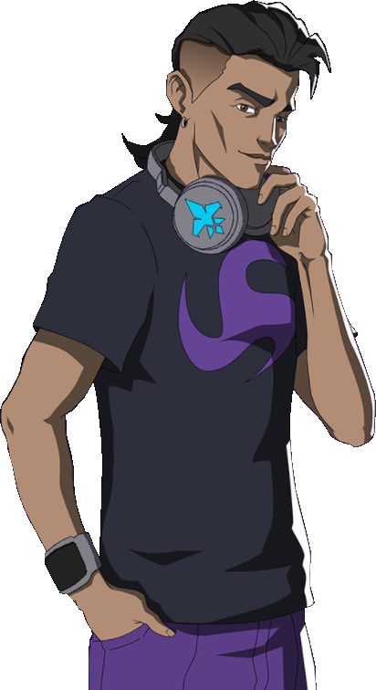 Stylish_ Animated_ Character_with_ Headphones PNG Image