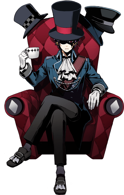 Stylish Anime Character Red Armchair PNG Image