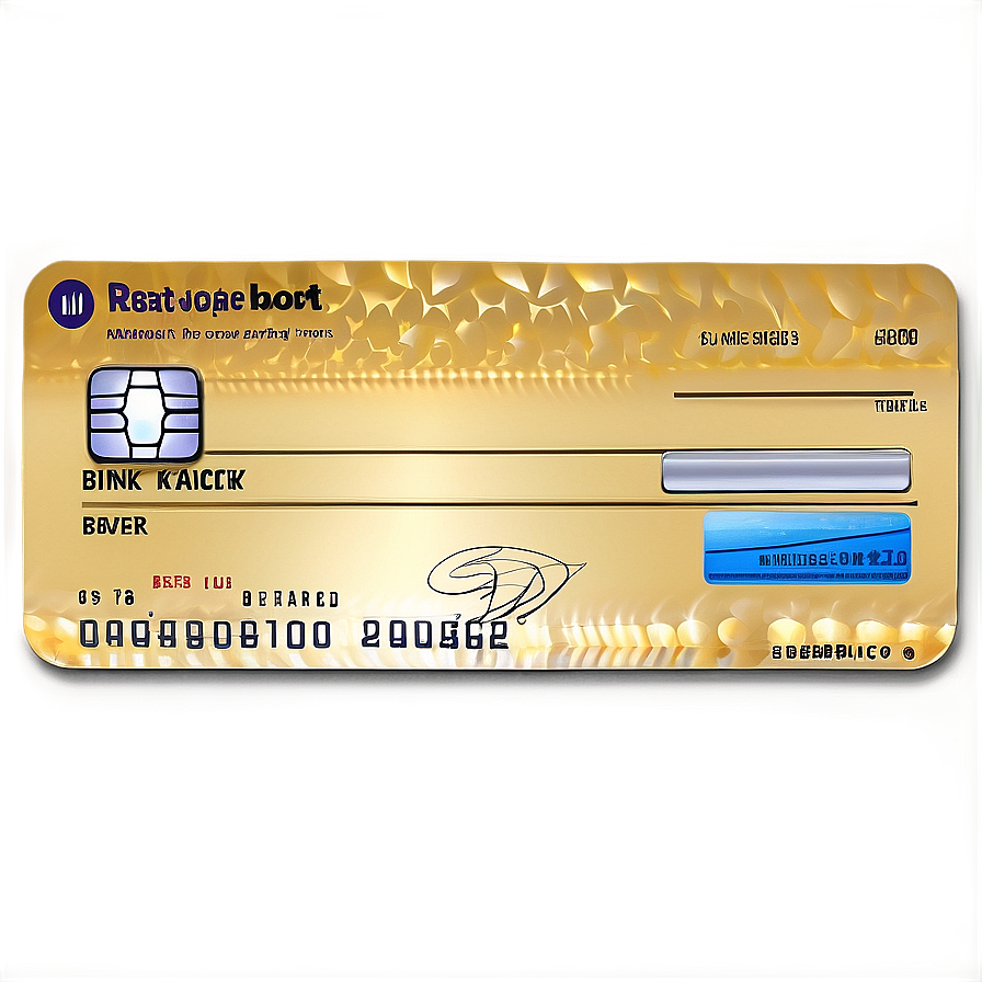 Stylish Bank Check Png Vlw68 PNG Image