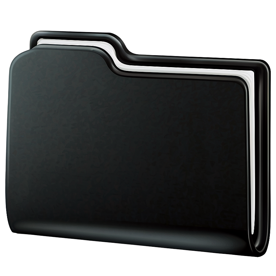 Stylish Black Folder Icon Png Vxg PNG Image