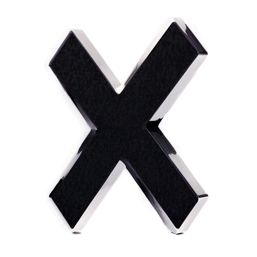 Stylish Black X Art Png Fbo99 PNG Image