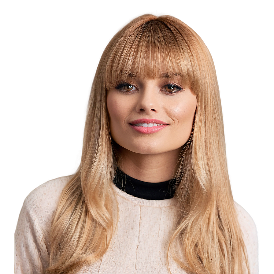 Stylish Blonde Bangs Look Png 06282024 PNG Image