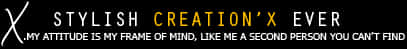 Stylish Creation Attitude Banner PNG Image