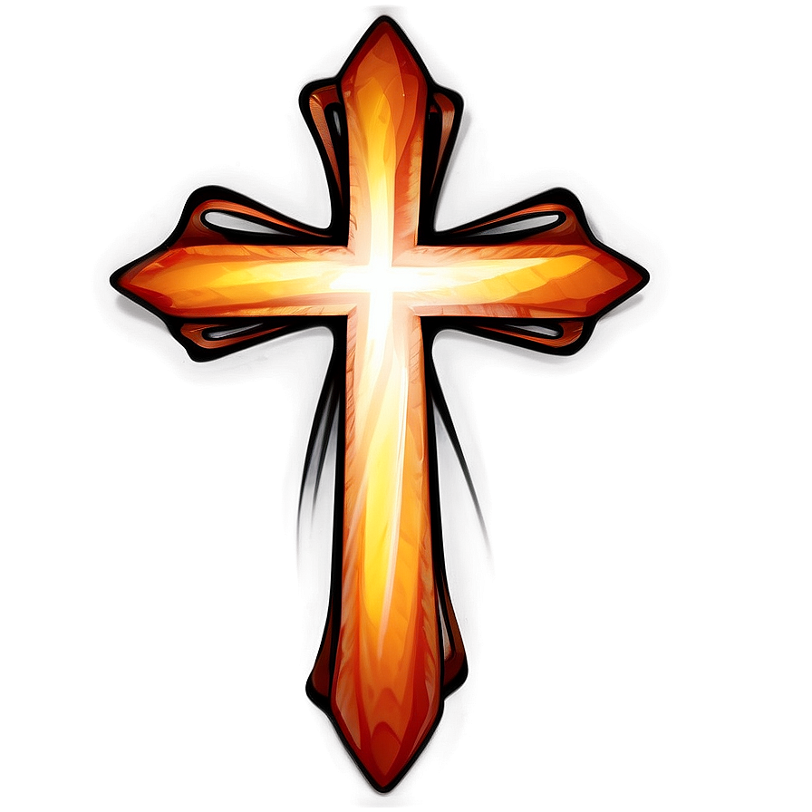 Stylish Cross Artwork Png Ipu44 PNG Image