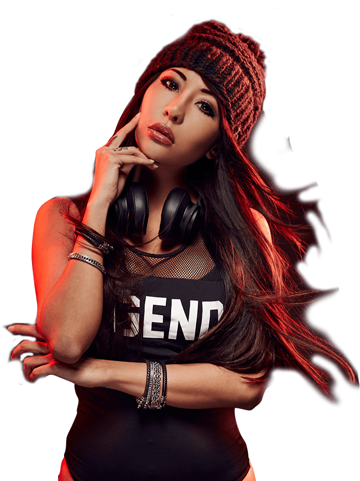 Stylish D Jwith Headphones PNG Image